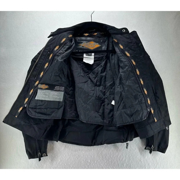 Power Trip Jacket Womens Size L Motocross Riding Padded Shoulder Nylon Black - Picture 2 of 13